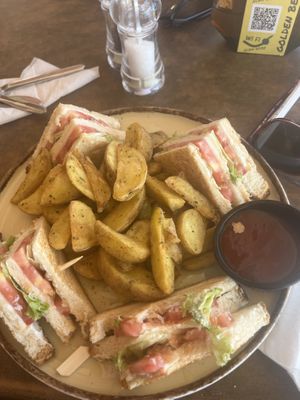 Vegan club sandwich   at Golden Beach Cafe in Naxos