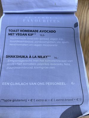Menu  at El Verde in Genk