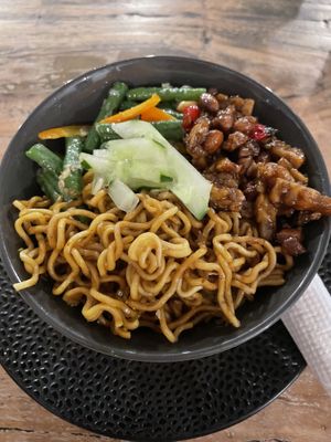 Vegan nasi campur  at Warung Jouse in Ubud