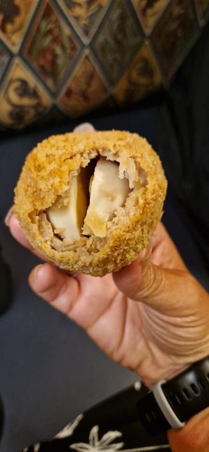 Vegan scotch egg at The Nag's Head in Malvern