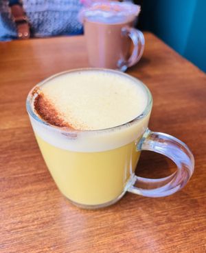 Golden milk  at Thrive in Glossop