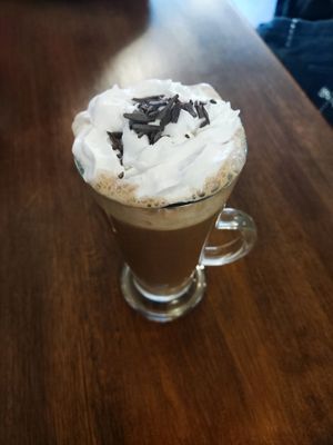 Hot chocolate at Thrive in Glossop