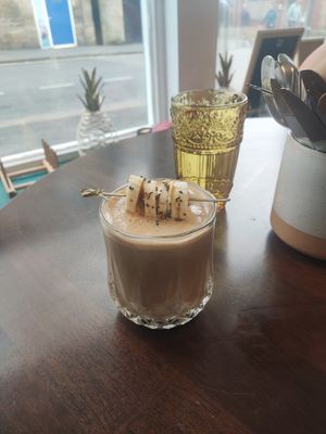 Banoffee coffee at Thrive in Glossop