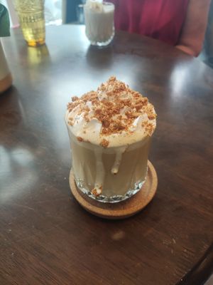 Biscoff coffee at Thrive in Glossop