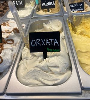 Orxata ice cream 100% vegan  at Gelats Galiana in El Port De La Selva
