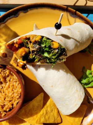 Veggie Wrap with rice at La Siesta in Oostende