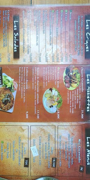 Menu at La Granja dehl Gourmandas in Balazuc