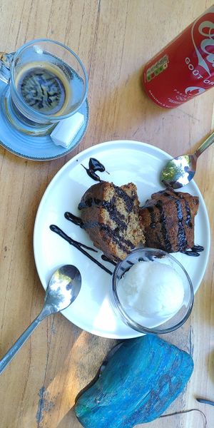 Banana cake at La Granja dehl Gourmandas in Balazuc