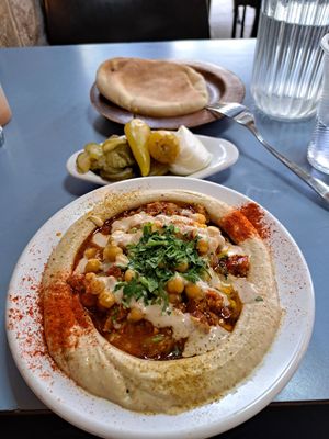  at Abu Dhabi Hummus in Tel Aviv