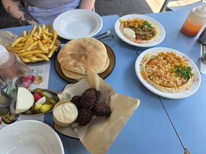   at Abu Dhabi Hummus in Tel Aviv