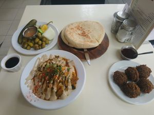 😋 at Abu Dhabi Hummus in Tel Aviv