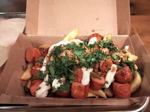 New vegan currywurst special #Veganuary at Frittenwerk - Hbf Mainz in Mainz