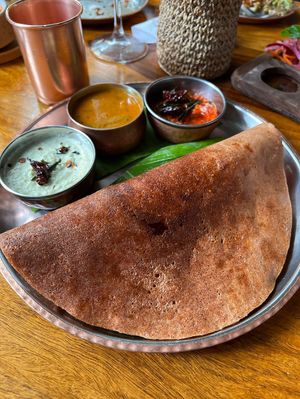 Black and red rice masala dosa  at Go Native - Lavelle Road in Bangalore