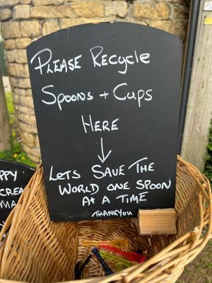 We love to recycle and encourage all out customers to do so at Cotswold Ice Creams in Bourton-on-the-water