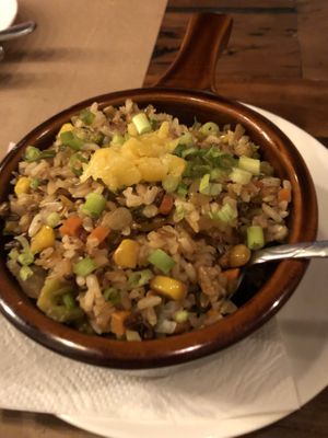 Pineapple fried rice - amazeballs 😋  at OC - Organic Artisan Eatery & Juice Bar in Massapequa