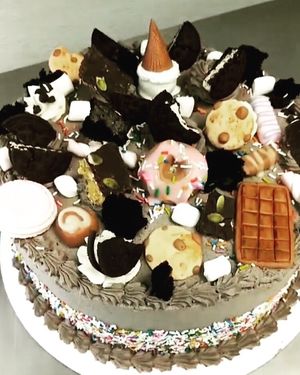 Vegan Kitchen sink cake  at OC - Organic Artisan Eatery & Juice Bar in Massapequa