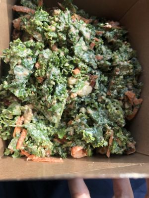 With sun dry tomato and carrots  at OC - Organic Artisan Eatery & Juice Bar in Massapequa