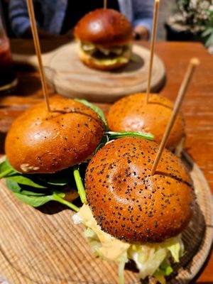 Vegan sliders and original burger (this one is non vegan) at Submarine Burger Split in Split