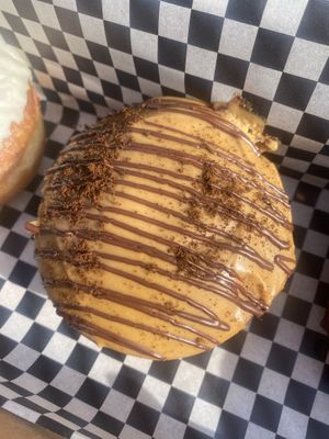 Mocha doughnut   at Hideout Coffee Co in Portsmouth