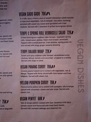 Vegan dishes at Jali Kitchen in 