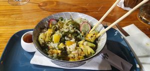 Poké bowl at Carallo in San Jose