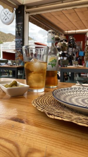 Nested with complimentary olives  at Carallo in San Jose