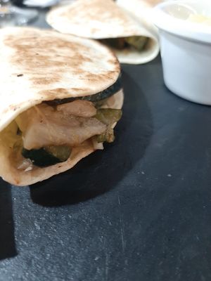 Quesadilla vegana at Carallo in San Jose