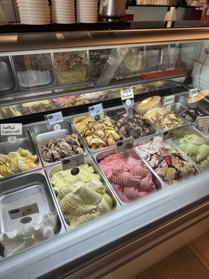 Lemon and strawberry vegan gelatoo  at Bella Napoli in Punta Cana