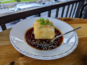 Agedashi tofu. at SUDA Izakaya in Jackson