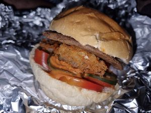 Vegan big mac at The Sandwich Bar in Ubud