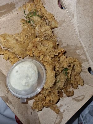 Vegan calamari at The Sandwich Bar in Ubud