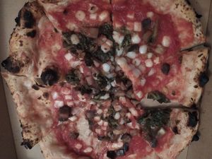 Vegan cheese at Sano Pizza in Dublin