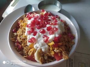 homemade Fruit musli at Himalayan Organics Juice Bar and Cafe in Manali