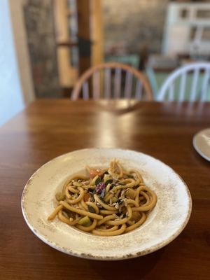 Vegan miso spaghetti   at Rostelin in Piran