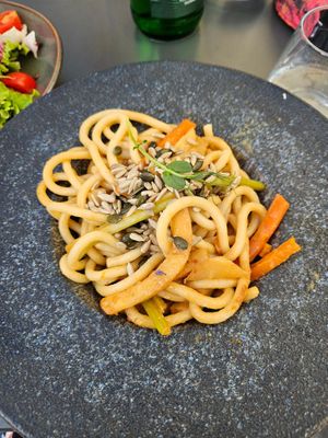 Miso spaghetti at Rostelin in Piran