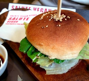 burger at Salute Vegan Store in Seoul