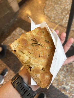 Rosemary focaccia  at Pizzeria Altero in Bologna