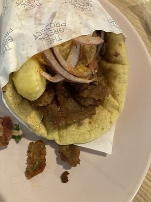 Souvlaki Meatless at The Greek Project in Lausanne