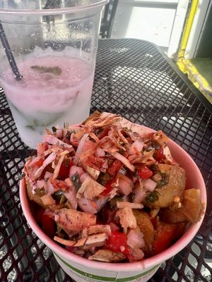 Vegan Eggplant Mofongo  at Rellena'o - Kiosko #40 in Luquillo