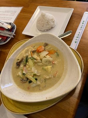 Vegan green curry  at Sabai in Rijeka