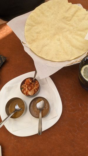 Appetizer on the house at King of Curries in Benalmadena