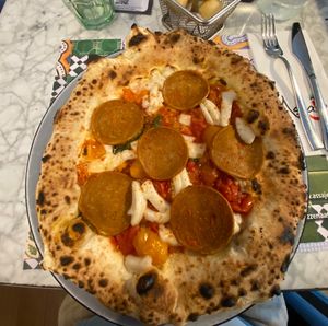 diavola vegana  at Pizzeria Assaje in Milan