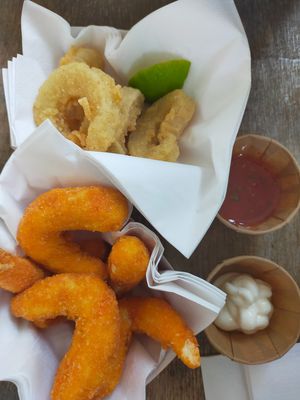 Shrimps & Calamaresrings at SinSin in Ghent