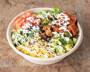 Vegan salmon bowl  at SinSin in Ghent