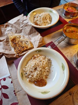 Pilau rice at The Spicy Mare in Lynton