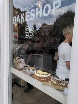 Outside of shop (August 2023) at B&B Bakeshop in York