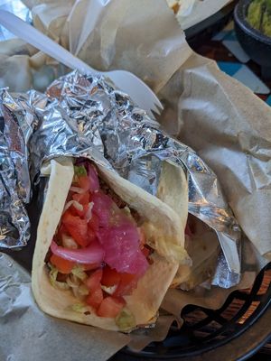 Vegan BYO tacos, soft shell, soy chorizo at Condado Tacos in Ann Arbor