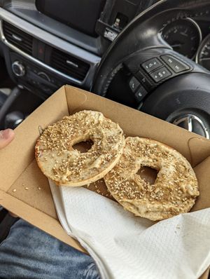 Hummus with dukkah bagel at Laneway Cafe in Armidale
