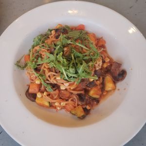 Vegan Cappelli at Los Olivos Wine Merchant Cafe in Los Olivos