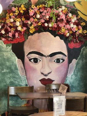 Wall art  at Epilogue Books Chocolate Brews in Chapel Hill